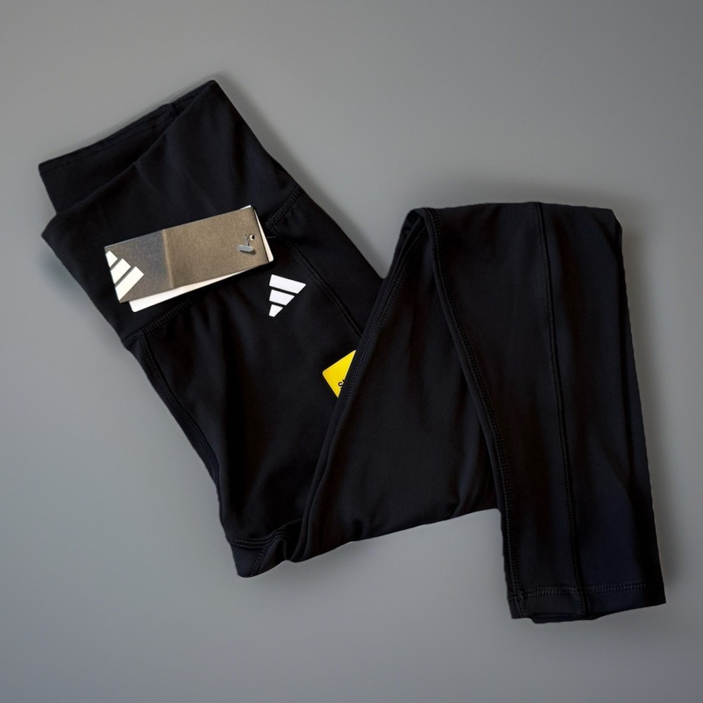 NWT Adidas Leggings Womens Small Black 7/8 Style‎ High Rise Tight Fit Athletic